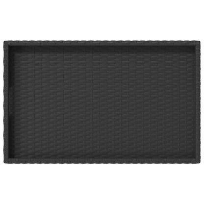 Tabletttisch Klappbar Schwarz 65x40x75 cm Poly Rattan