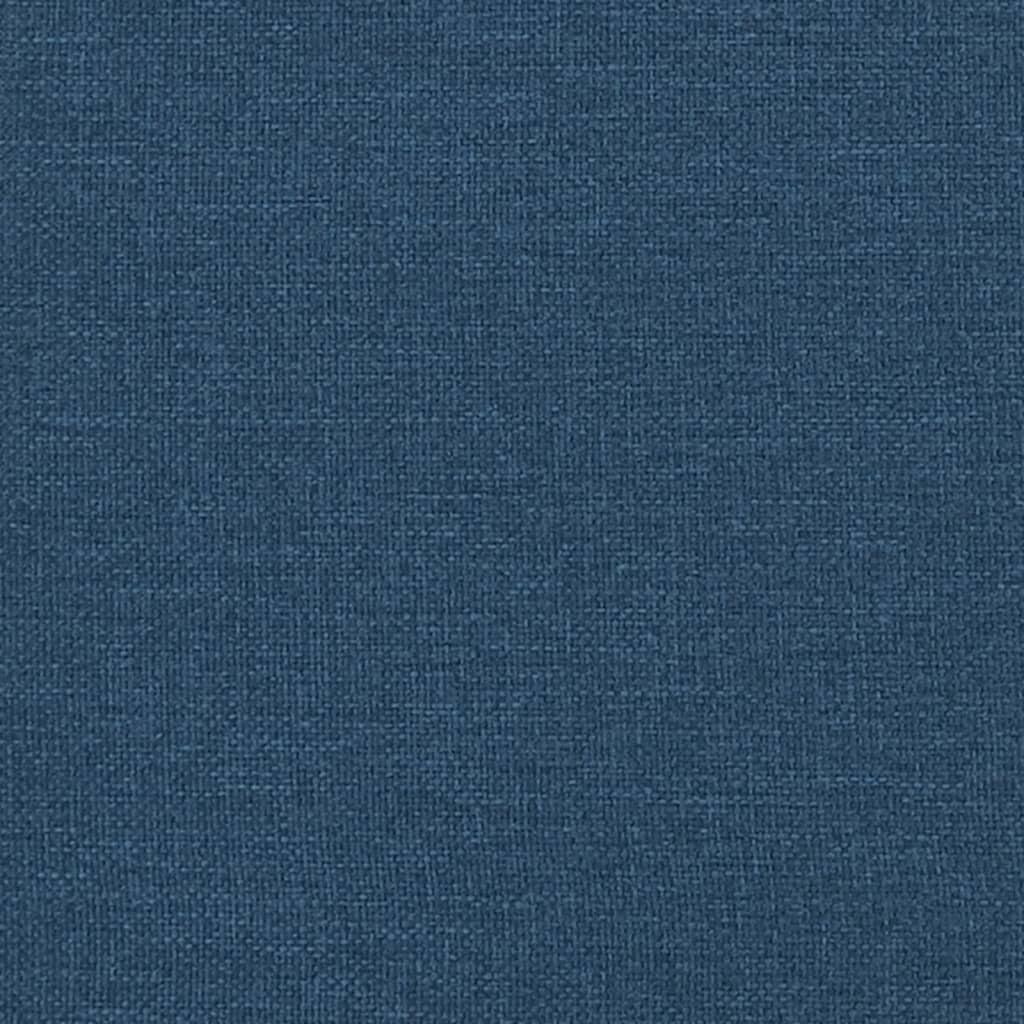 Bettgestell mit Kopfteil "Dover" Blau 80x200 cm Stoff