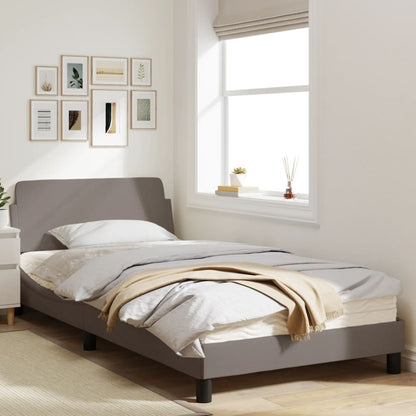 Bettgestell "Dover" Taupe 100x200 cm Stoff