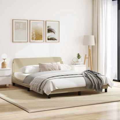 Bettgestell "Dover" Creme 160x200 cm Stoff