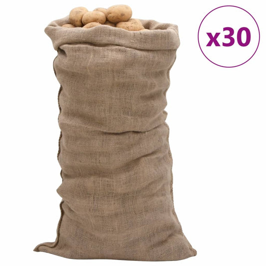 Jutesäcke 30 Stk. 65x135 cm 100% Jute 220 g/m²