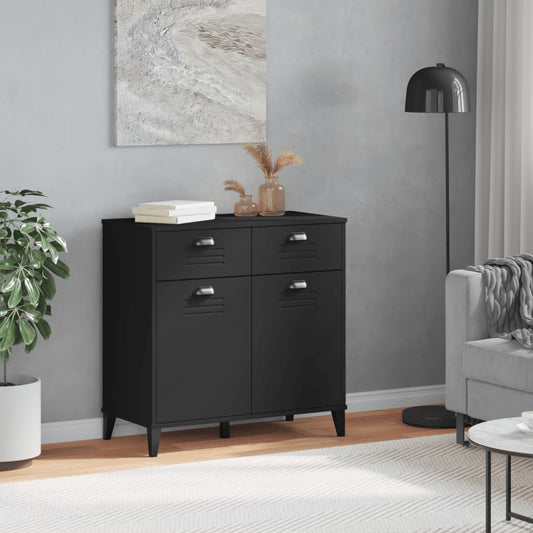 Sideboard VIKEN Schwarz 80x40x80 cm Holzwerkstoff