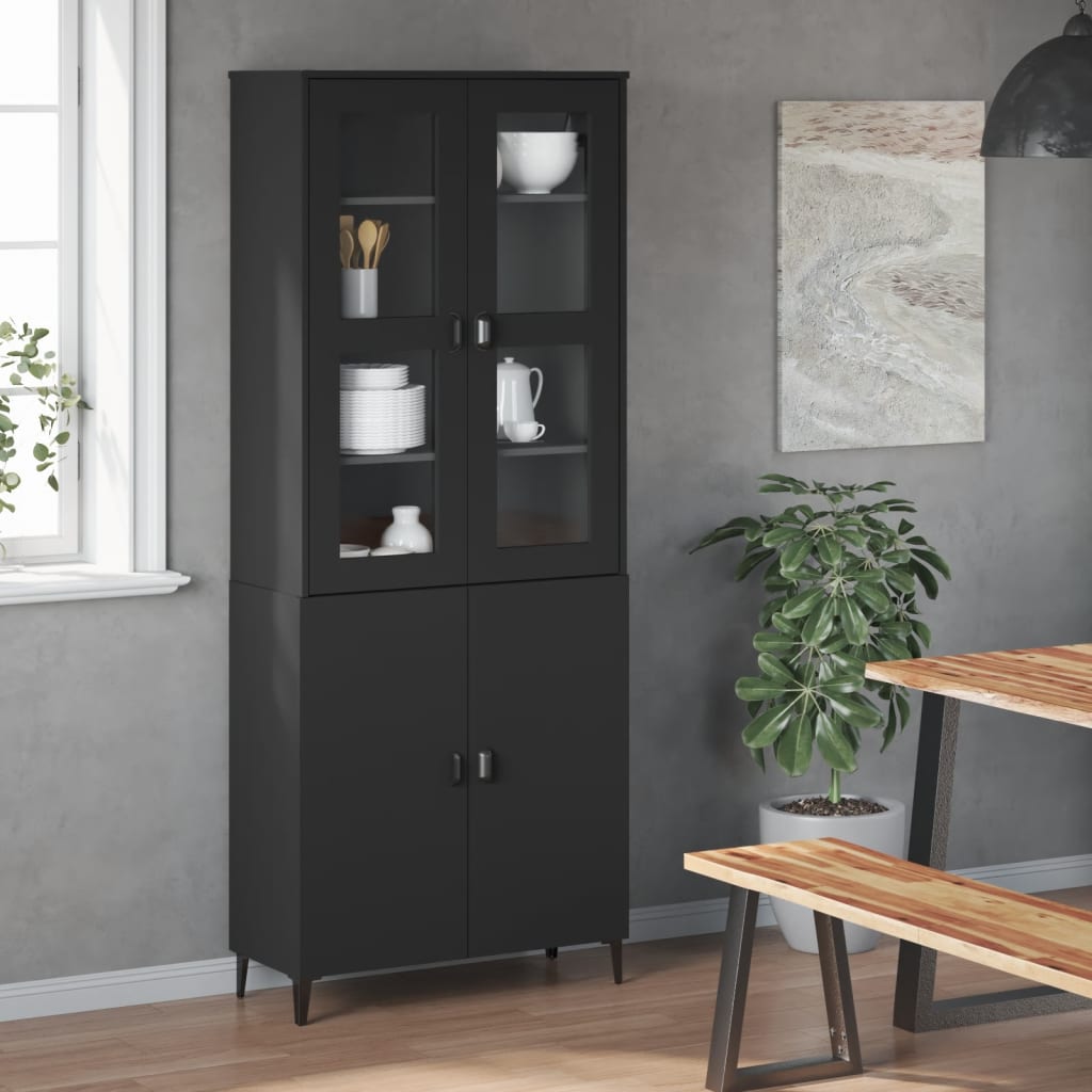 Aufsatz für Highboard VIKEN Schwarz Holzwerkstoff