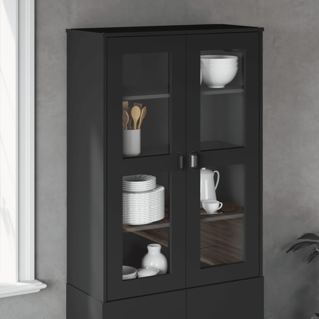 Aufsatz für Highboard VIKEN Schwarz Holzwerkstoff