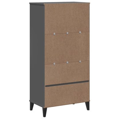 Bücherschrank VIKEN Anthrazit 60x35x123 cm Holzwerkstoff