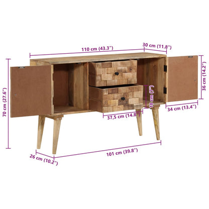 Sideboard 110x30x70 cm Massivholz Mango