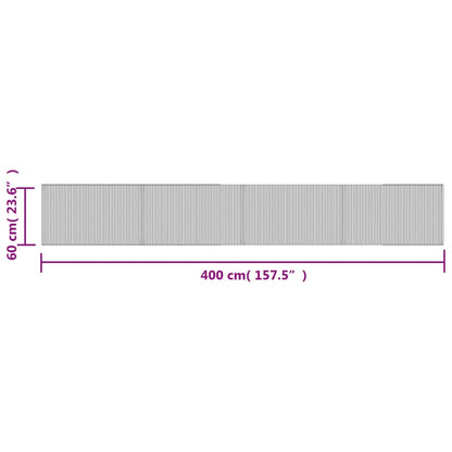 Teppich Rechteckig Braun 60x400 cm Bambus