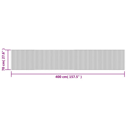 Teppich Rechteckig Schwarz 70x400 cm Bambus