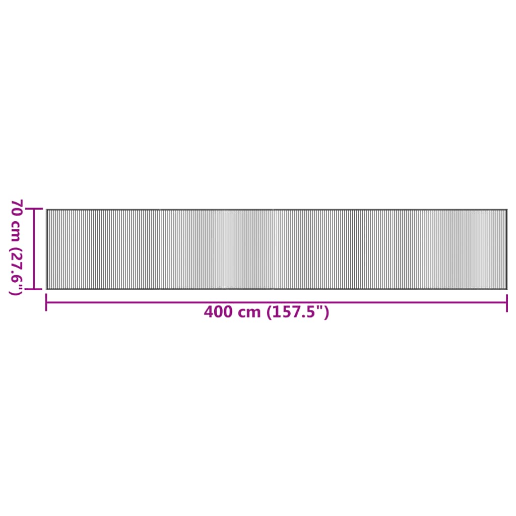 Teppich Rechteckig Natur 70x400 cm Bambus