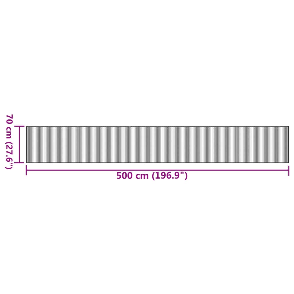 Teppich Rechteckig Natur 70x500 cm Bambus