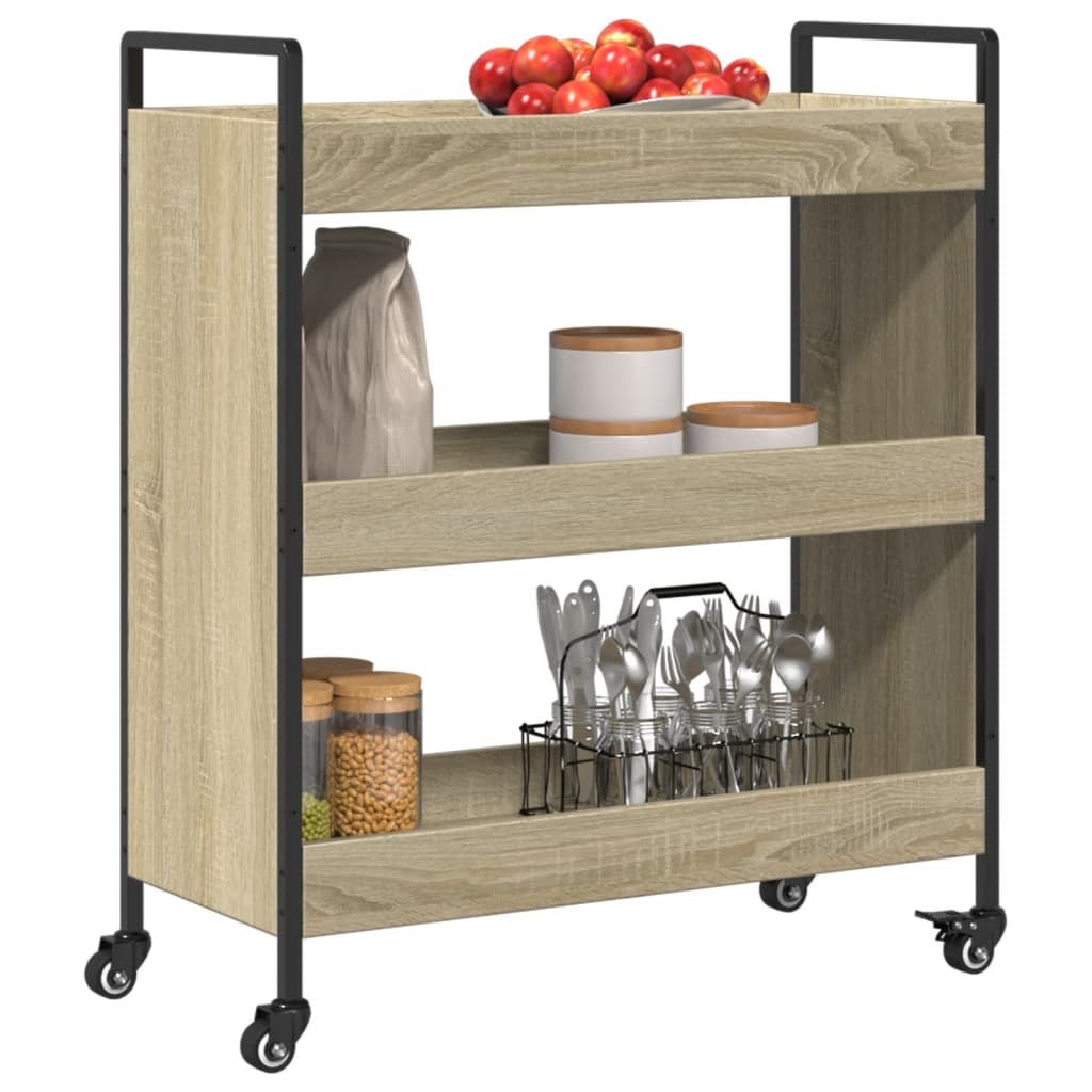 Küchenwagen Sonoma-Eiche 70x30x82 cm Holzwerkstoff