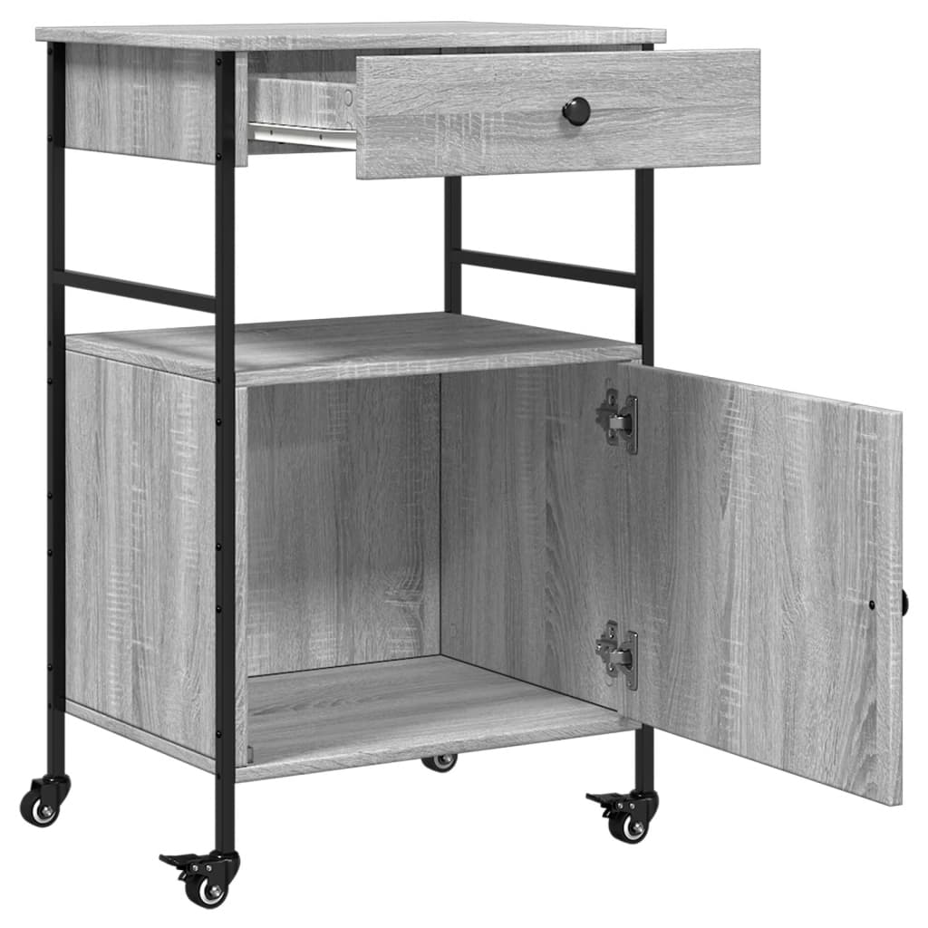 Küchenwagen Grau Sonoma 56x43x89,5 cm Holzwerkstoff