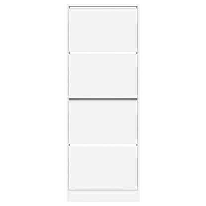 Schuhschrank Weiß 60x21x163,5 cm Holzwerkstoff
