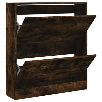 Schuhschrank Räuchereiche 80x21x87,5 cm Holzwerkstoff