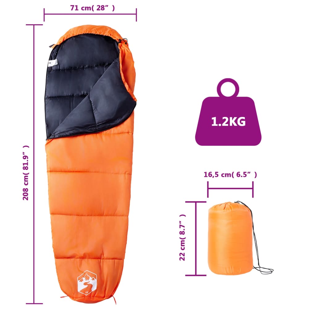 Mumienschlafsack für Erwachsene Camping 3 Jahreszeiten