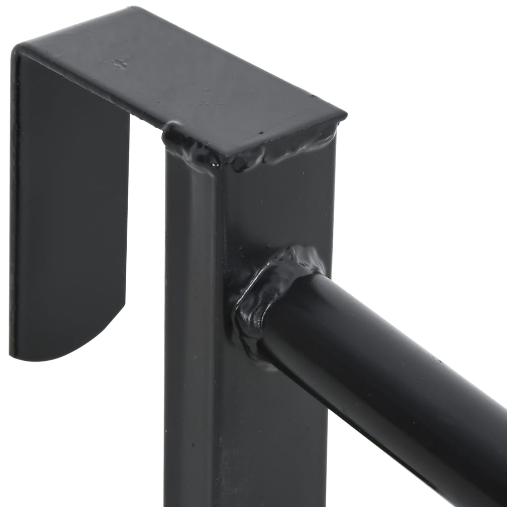 Sattelhalter mit Trensenhaken Einarmig Tragbar Schwarz Eisen