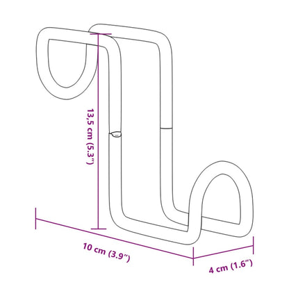 Trensenhalter 3 Stk. Schwarz Stahl