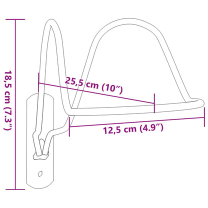 Wandhalter für Reithelm Schwarz Stahl