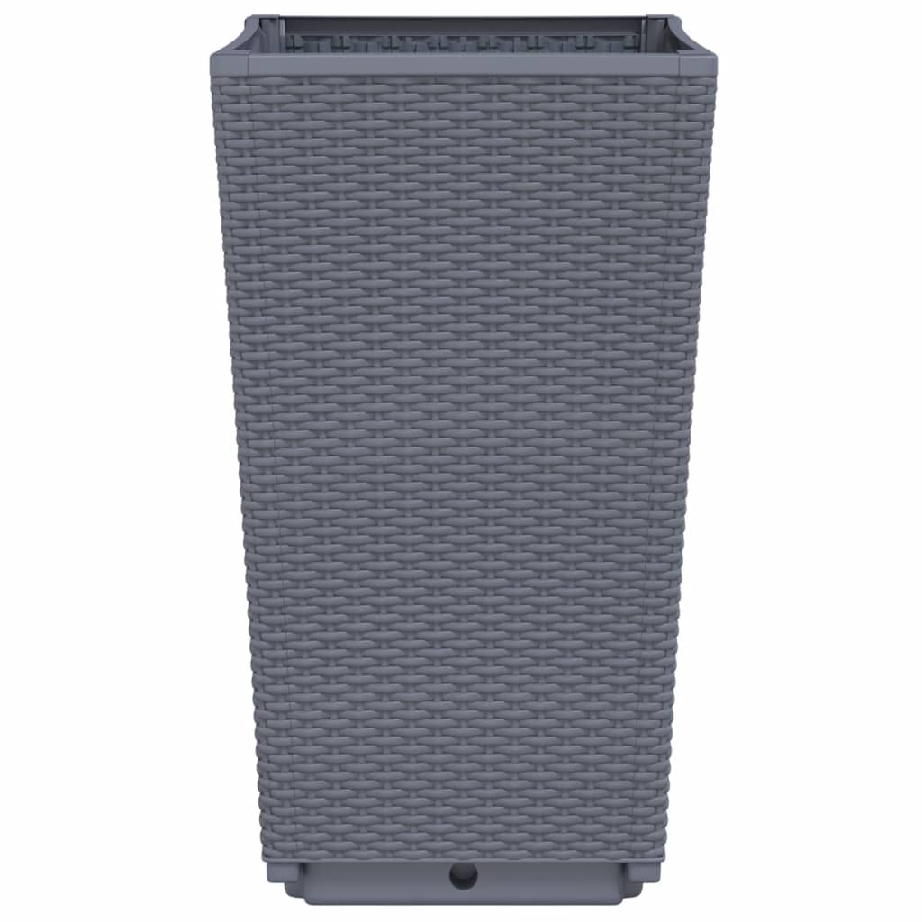 Pflanzkübel 2 Stk. Blaugrau 32,5x32,5x57 cm PP
