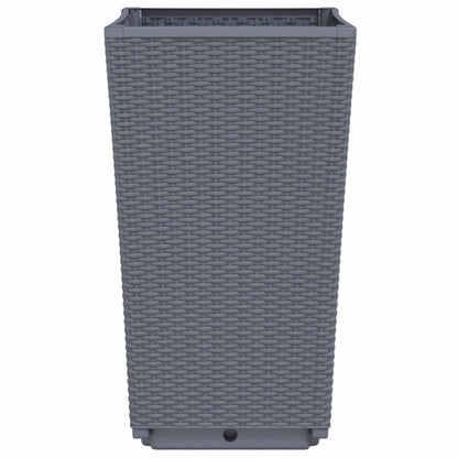 Pflanzkübel 2 Stk. Blaugrau 32,5x32,5x57 cm PP