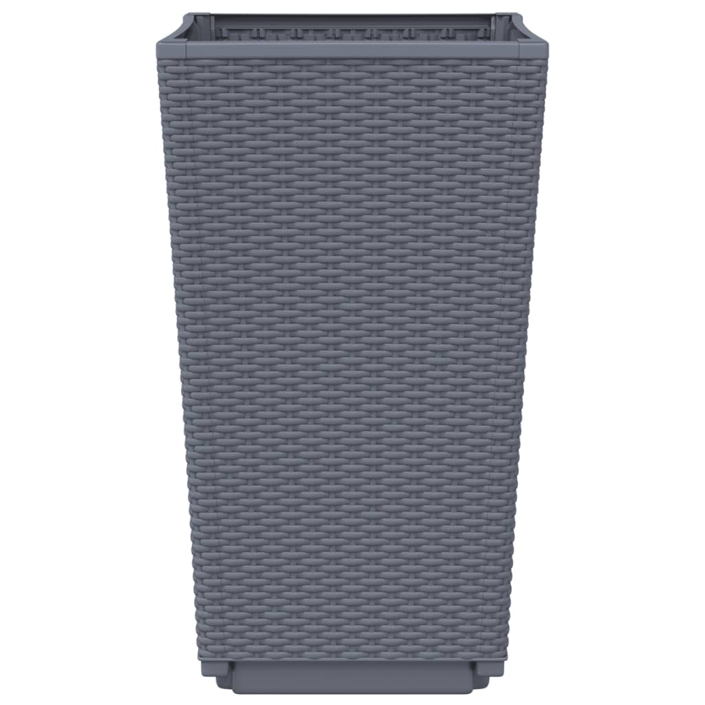 Pflanzkübel 2 Stk. Blaugrau 32,5x32,5x57 cm PP