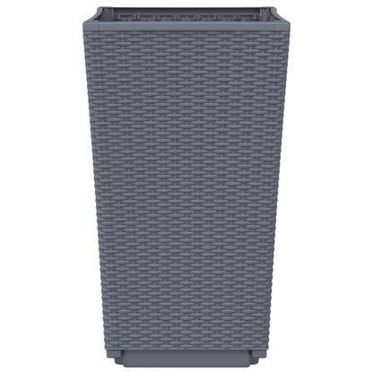 Pflanzkübel 2 Stk. Blaugrau 32,5x32,5x57 cm PP