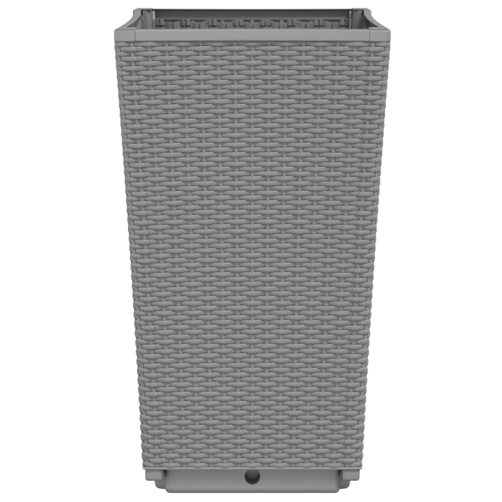 Pflanzkübel 2 Stk. Hellgrau 32,5x32,5x57 cm PP