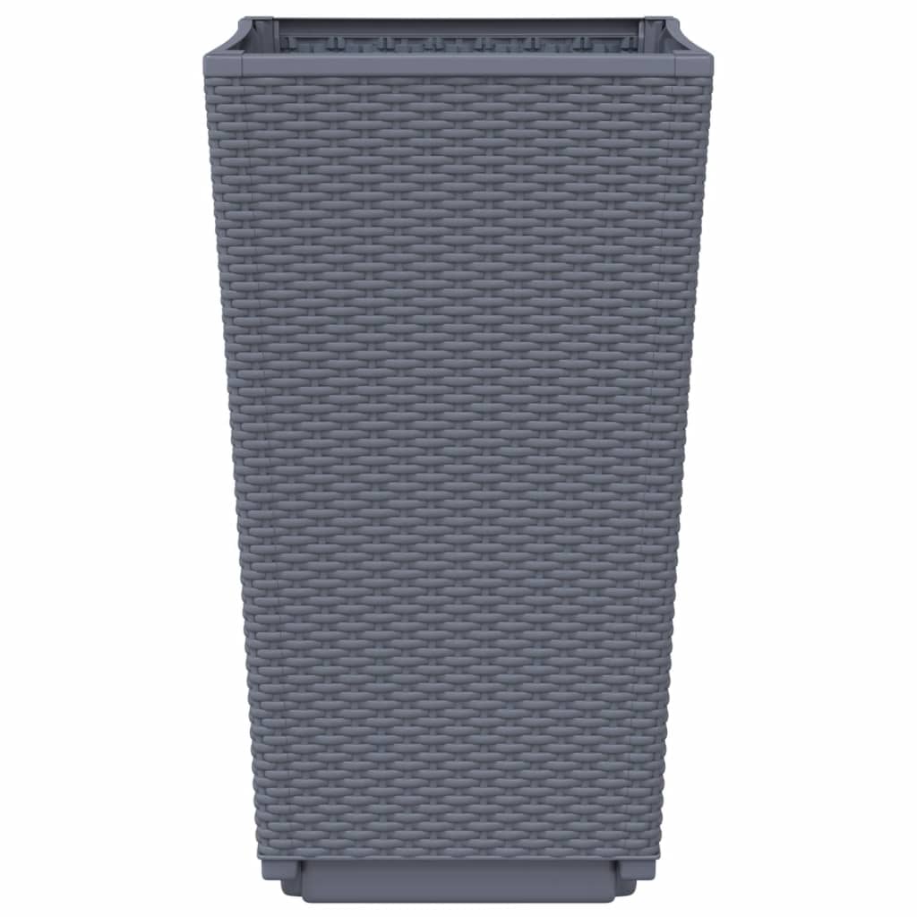Pflanzkübel 4 Stk. Blaugrau 32,5x32,5x57 cm PP