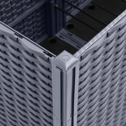 Pflanzkübel mit Rankgitter Blaugrau 160x120x140 cm PP