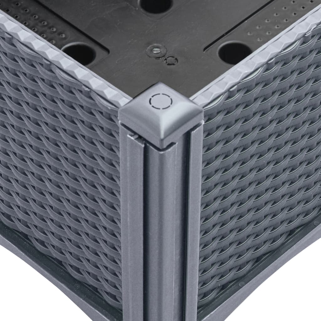 Pflanzkübel mit Rankgitter Blaugrau 80x40x142 cm PP