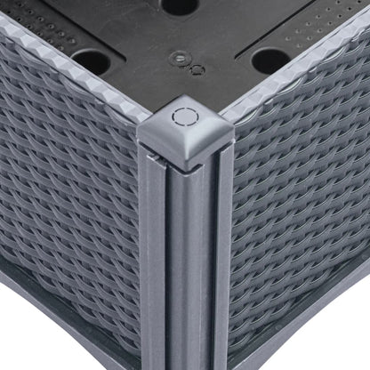 Pflanzkübel mit Rankgitter Blaugrau 80x40x142 cm PP