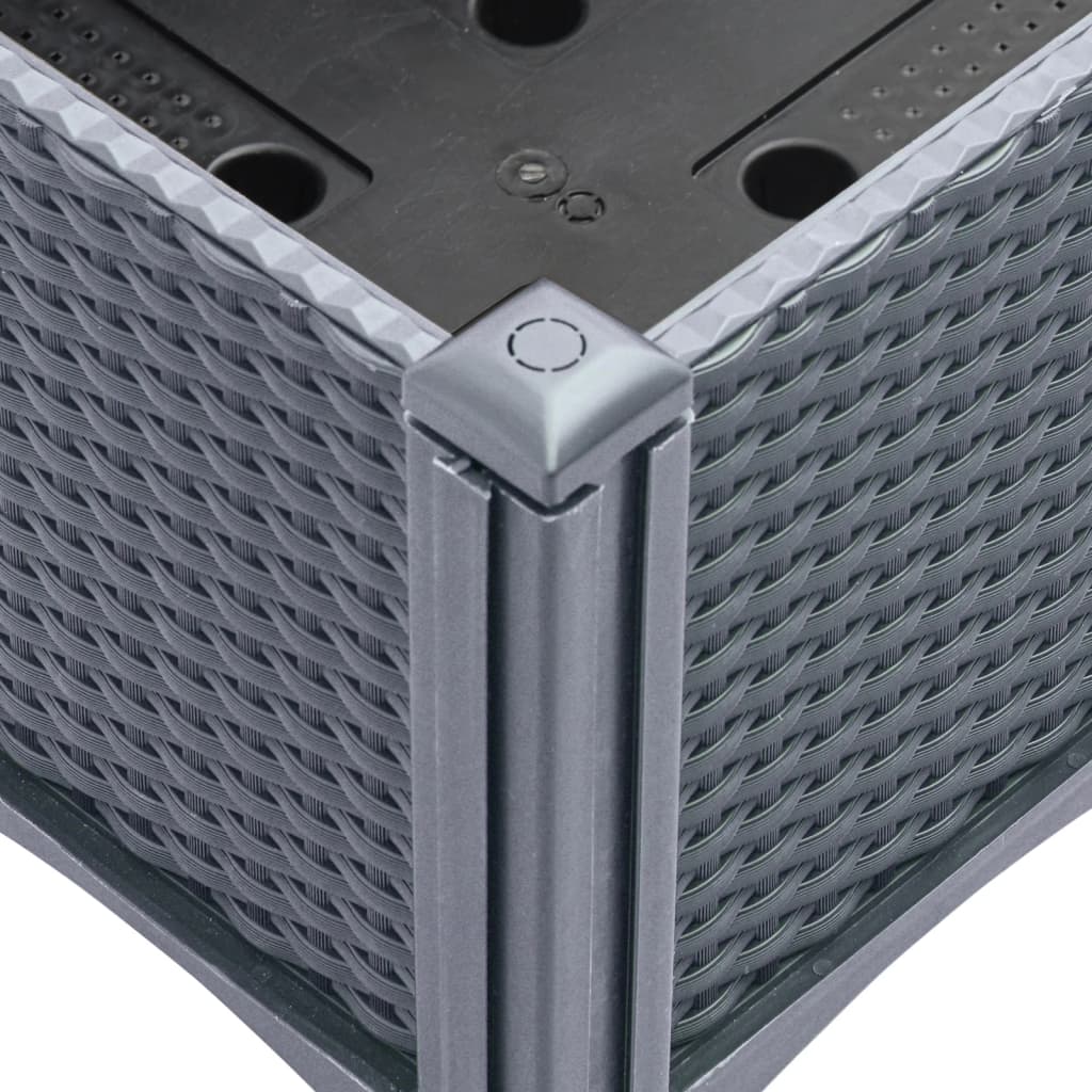 Pflanzkübel mit Rankgitter Blaugrau 120x40x142 cm PP