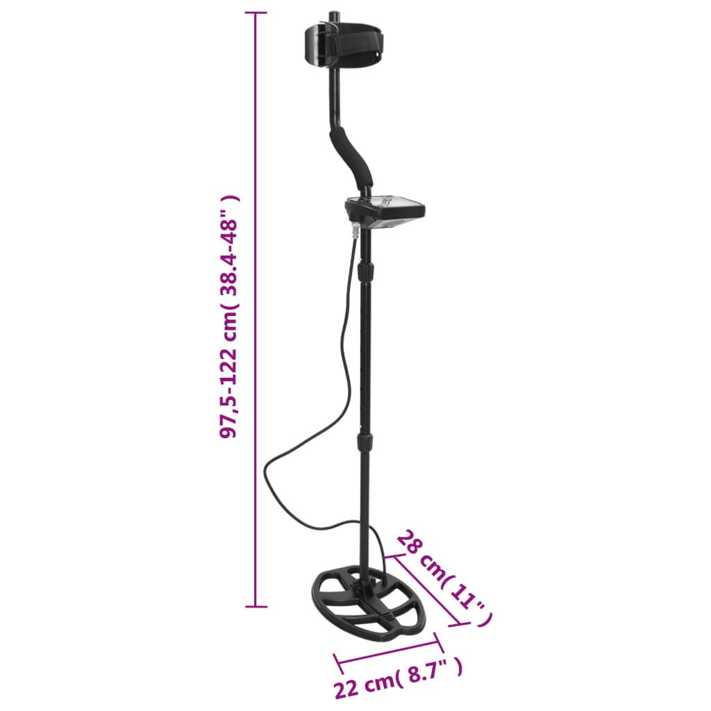 Metalldetektor 20 cm Suchtiefe mit LCD-Display