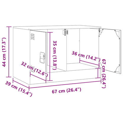 TV-Schrank Senfgelb 67x39x44 cm Stahl