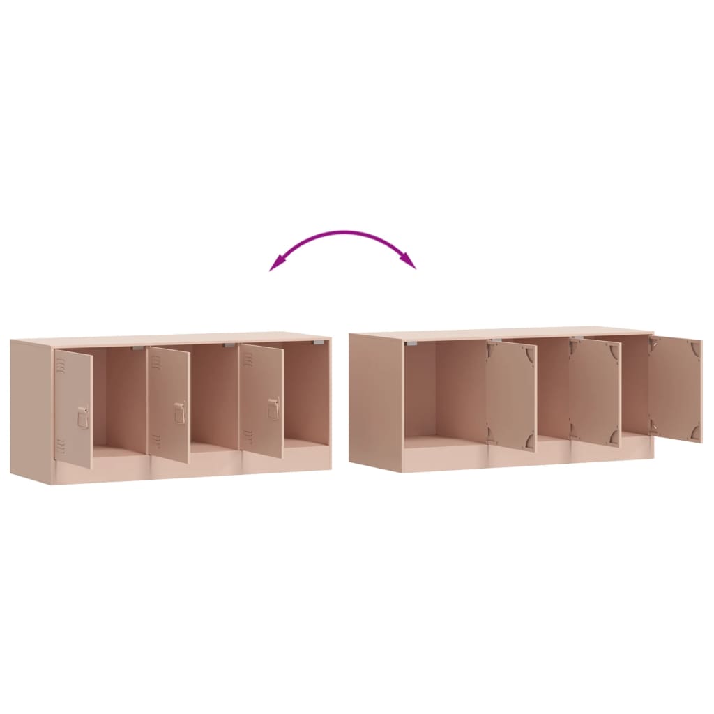 TV-Schrank Rosa 99x39x44 cm Stahl