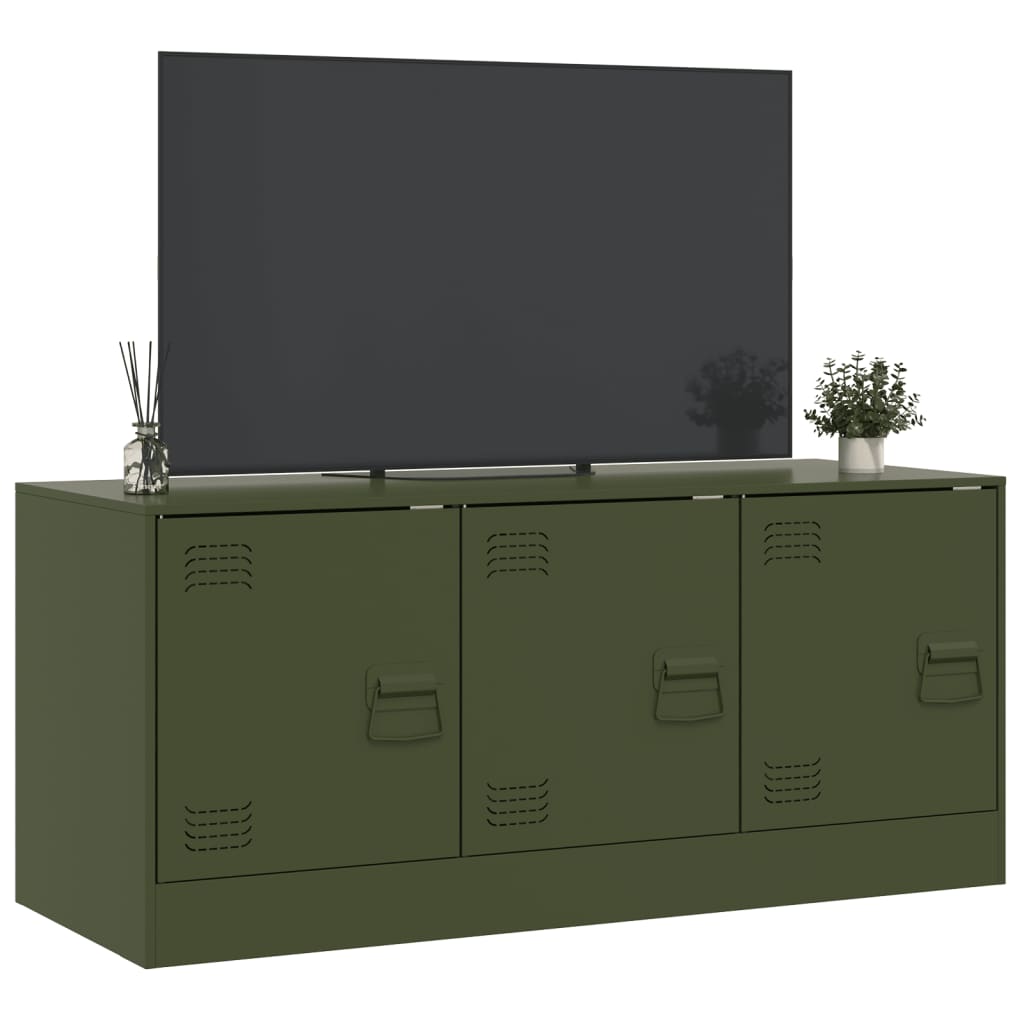 TV-Schrank Olivgrün 99x39x44 cm Stahl