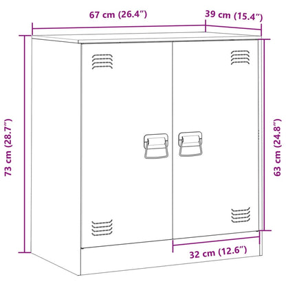 Sideboard Schwarz 67x39x73 cm Stahl