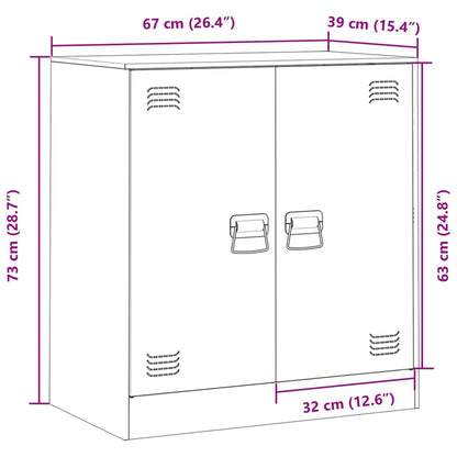 Sideboard Senfgelb 67x39x73 cm Stahl