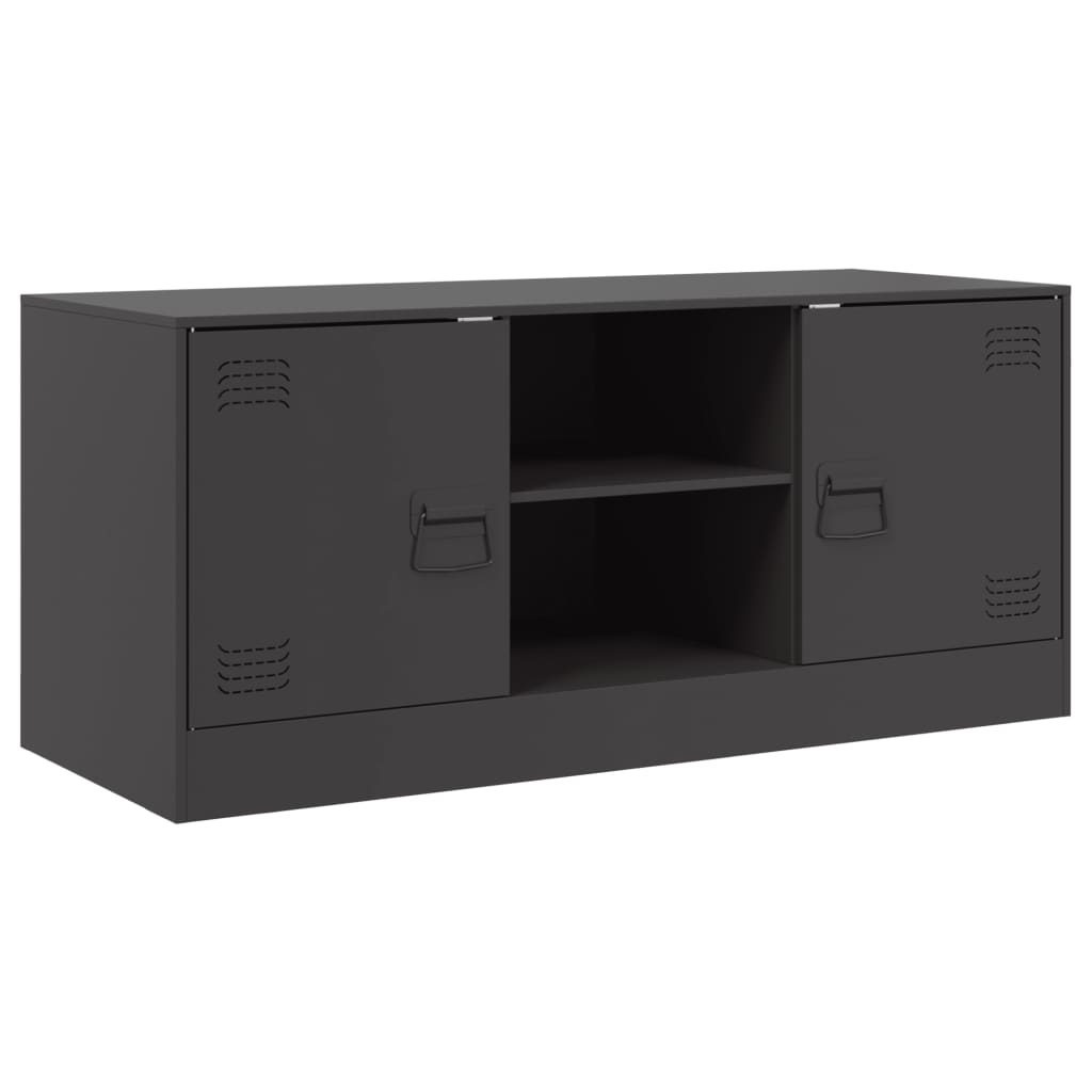 TV-Schrank Schwarz 99x39x44 cm Stahl