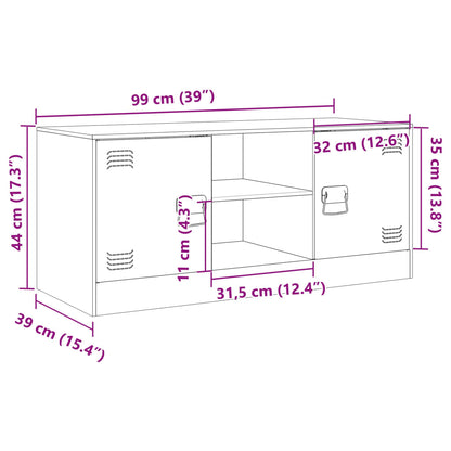 TV-Schrank Schwarz 99x39x44 cm Stahl