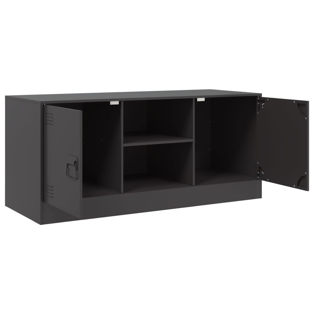 TV-Schrank Schwarz 99x39x44 cm Stahl