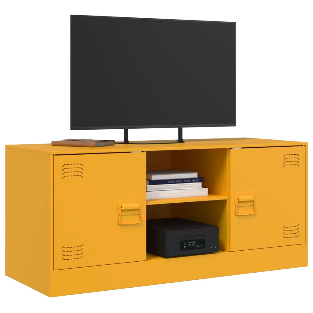 TV-Schrank Senfgelb 99x39x44 cm Stahl