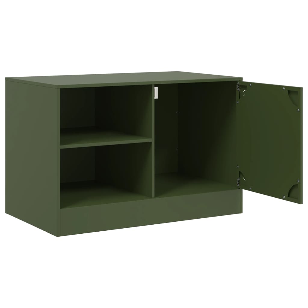 TV-Schrank Olivgrün 67x39x44 cm Stahl