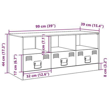 TV-Schrank Schwarz 99x39x44 cm Stahl