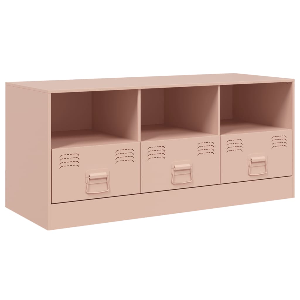 TV-Schrank Rosa 99x39x44 cm Stahl