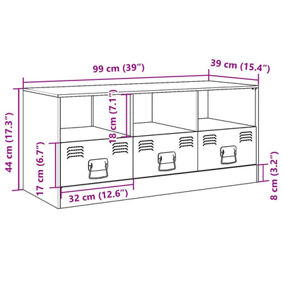 TV-Schrank Rosa 99x39x44 cm Stahl