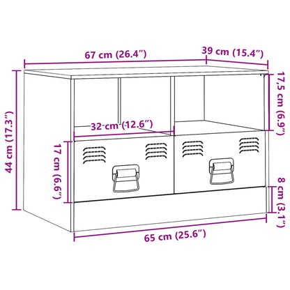 TV-Schrank Schwarz 67x39x44 cm Stahl