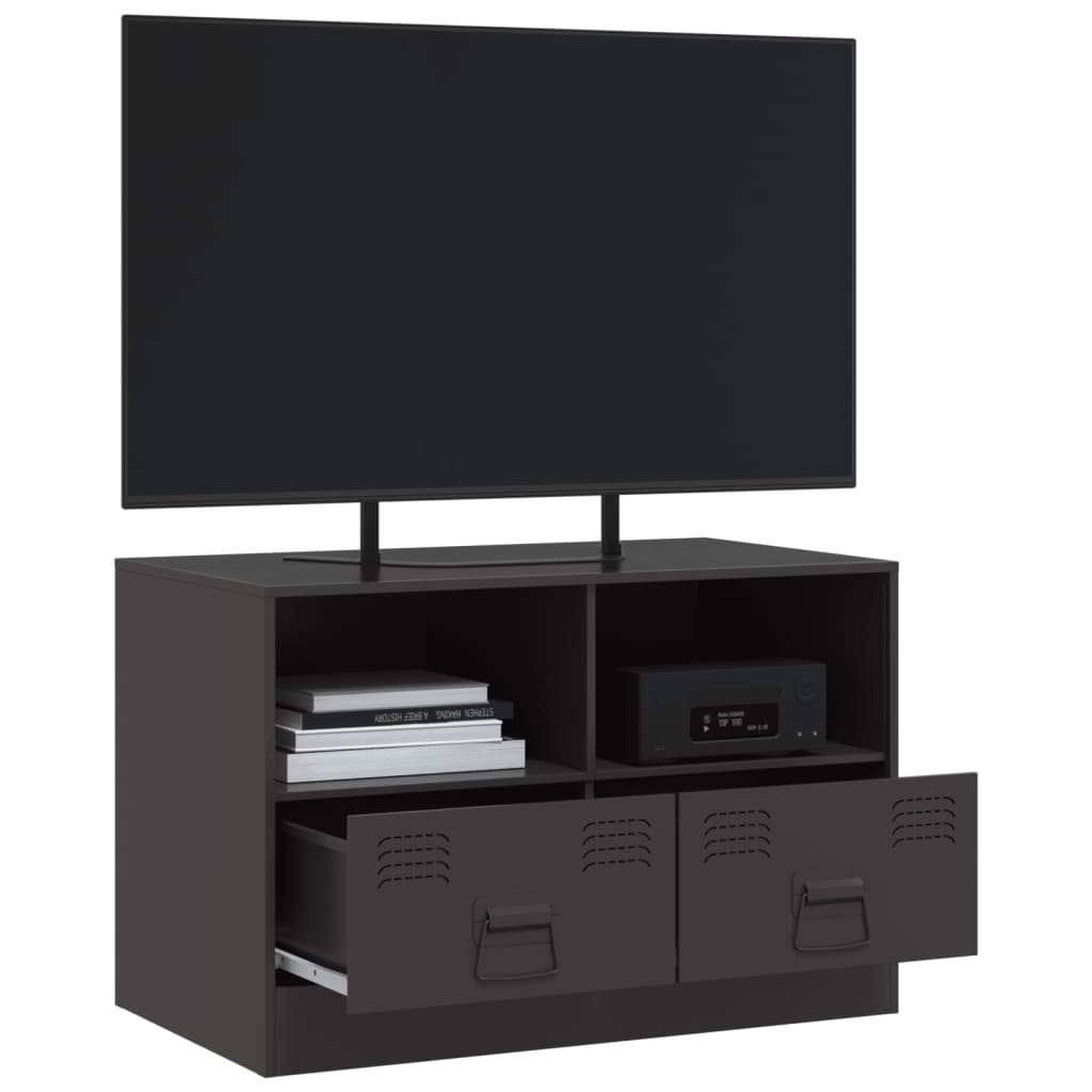 TV-Schrank Schwarz 67x39x44 cm Stahl