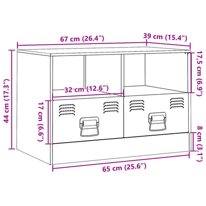 TV-Schrank Rosa 67x39x44 cm Stahl