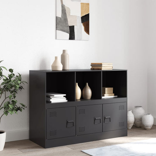 Sideboard Schwarz 99x39x73 cm Stahl